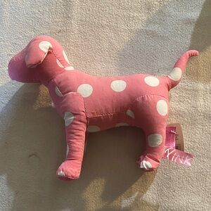 PINK Victoria Secret pink Polka Dot 7” Dog Plush